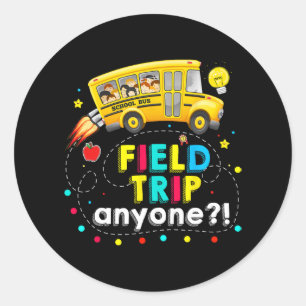 Sticker Rond Voyage N'Importe Qui Magic School Bus Enseignant J