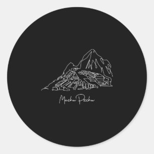 Sticker Rond Voyage Pérou Lima Machu Picchu Cusco Vacances en F
