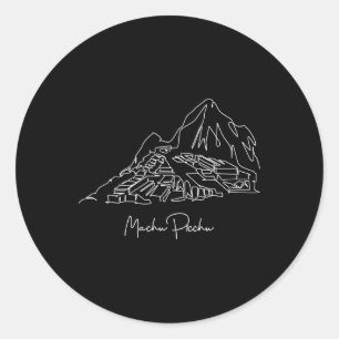 Sticker Rond Voyage Pérou Lima Machu Picchu Famille Cusco Vacat