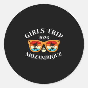 Sticker Rond Voyage pour filles 2026 Mozambique Spring Break 20