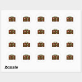 Sticker Rond Voyage rend plus sage (Feuille)
