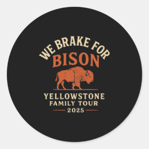 Sticker Rond Voyage routier en famille à Yellowstone 2025