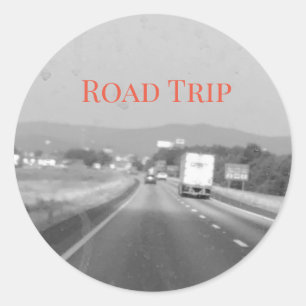 Sticker Rond voyage sur la route