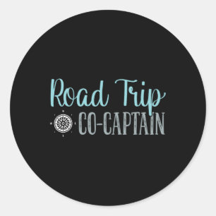 Sticker Rond Voyage sur route Co Voyage sur route 1