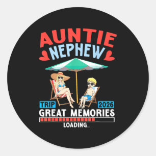 Sticker Rond Voyage Tante Neveu 2026 Grands Souvenirs Chargemen