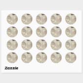 Sticker Rond Voyage vintage (Feuille)