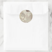 Sticker Rond Voyage vintage (Sac)