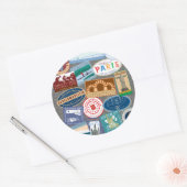 Sticker Rond Voyage-World Traverler (Enveloppe)