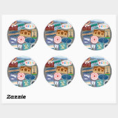 Sticker Rond Voyage-World Traverler (Feuille)
