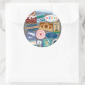 Sticker Rond Voyage-World Traverler (Sac)