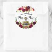 Sticker Rond Voyager de Mlle à Mme nuptiale douche faveur (Sac)