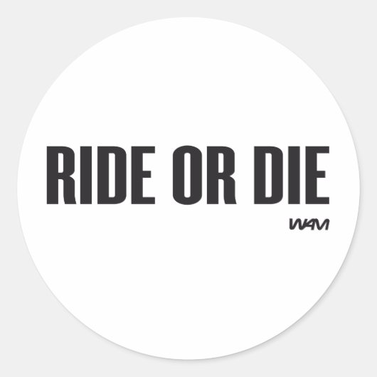 STICKER ROND VOYAGER OU MOURIR (Devant)