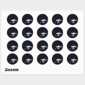 STICKER ROND VOYAGER SPACECRAFT (Feuille)