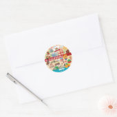 Sticker Rond Voyages en Californie (Enveloppe)