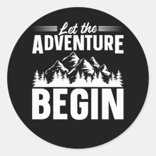 Sticker Rond Voyageur d'aventure pour un voyage sur route