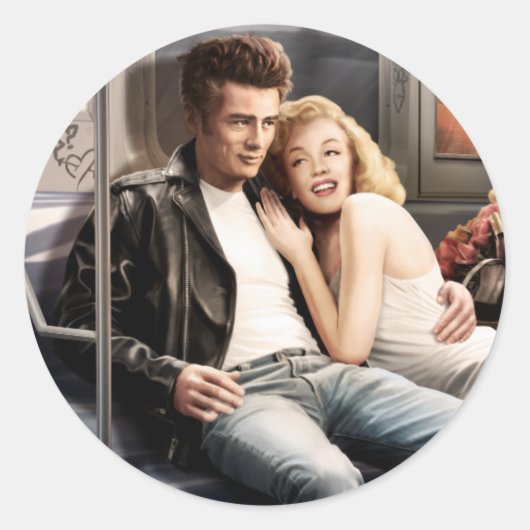 Sticker Rond Voyageurs de métro (Devant)