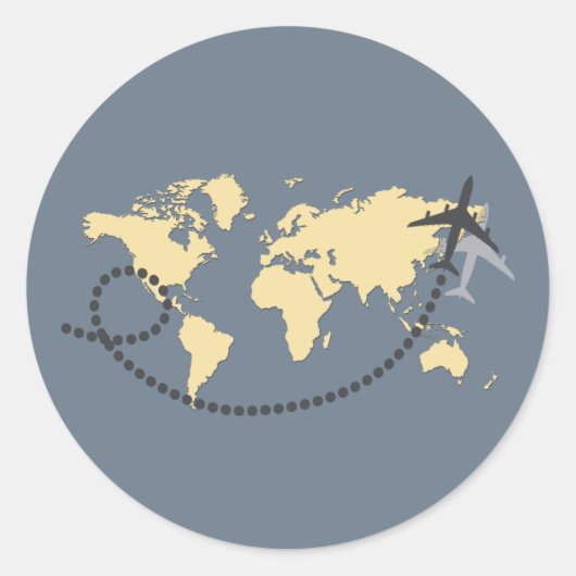 Sticker Rond Voyons l'illustration du monde (Devant)