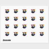 Sticker Rond VP Kamala Harris LGBTQ Progress Pride Graffiti (Feuille)