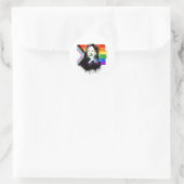 Sticker Rond VP Kamala Harris LGBTQ Progress Pride Graffiti (Sac)