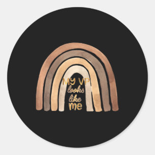 Sticker Rond Vp Ressemble À Moi Kamala Harris Enfant Fille Arc