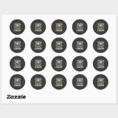Sticker Rond Vrai chien Labrador ami (Feuille)