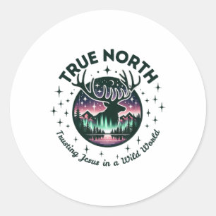Sticker Rond Vrai-nord Vbs 2025 Chrétien Faire Confiance à Jésu
