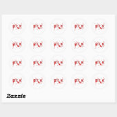Sticker Rond Vrai Sang "Bite Me" (Feuille)