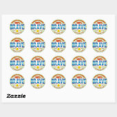 Sticker Rond Vraiment courageux (Feuille)