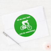 Sticker Rond VTT amusant (Enveloppe)