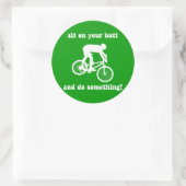 Sticker Rond VTT amusant (Sac)