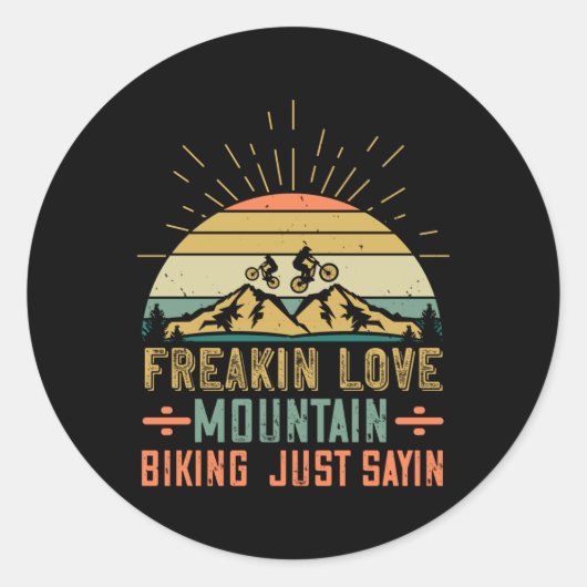 Sticker Rond VTT - Freakin Love VTT (Devant)