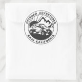 Sticker Rond VTT hors route Basse Californie (Sac)