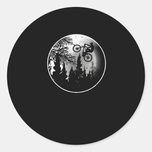 Sticker Rond VTT Lune VTT Vélo de descente (Devant)