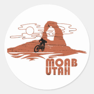 Sticker Rond Vtt Moab - Utah Vélo de montagne