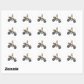 Sticker Rond VTT quad (Feuille)