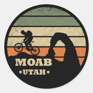 Sticker Rond VTT vintage Utah - Cyclisme à Moab