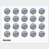 Sticker Rond Vue aérienne de Dubaï (Feuille)