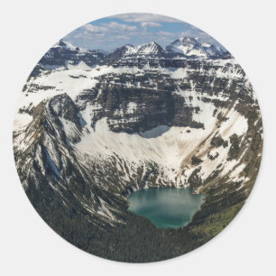 Sticker Rond Vue aérienne du lac Warderman