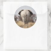 Sticker Rond Vue arrière de l'éléphant (Sac)