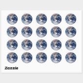 Sticker Rond Vue de la planète Terre depuis Apollo 17 (Feuille)