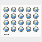 Sticker Rond Vue de luxe Liner Porthole (Feuille)
