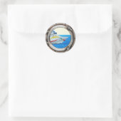 Sticker Rond Vue de luxe Liner Porthole (Sac)