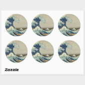 Sticker Rond Vue du mont Fuji 01 (Feuille)