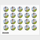 Sticker Rond Vue du parc River Front (Feuille)
