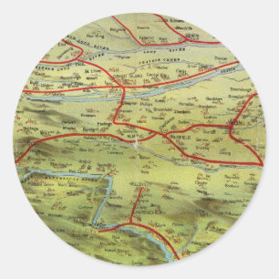 Sticker Rond Vue Grandes Plaines de Birdseyes