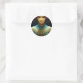 Sticker Rond Vue interne Imaginaire Sci-Fi (Sac)