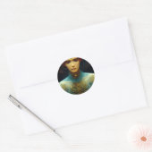 Sticker Rond Vue interne Imaginaire Sci-Fi (Enveloppe)