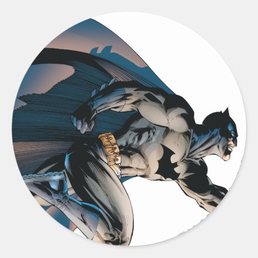 Sticker Rond Vue latérale de fuite de Batman (Devant)