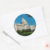 Sticker Rond Vue Ouest du Capitole Building (Enveloppe)
