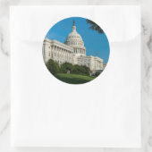 Sticker Rond Vue Ouest du Capitole Building (Sac)
